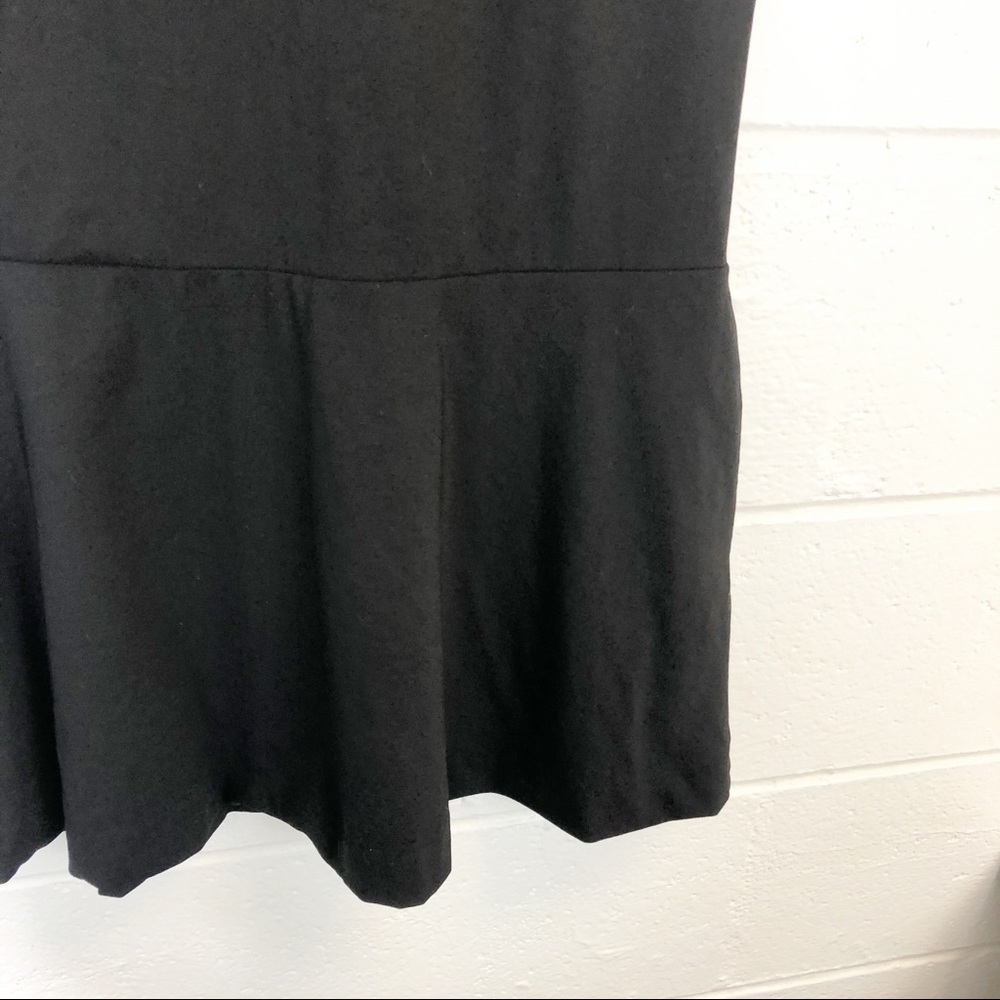 Club Monaco Black Wool Drop Waist Dress 2 - Picture 3 of 8